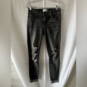 Women's Black Distressed Jeans